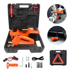 Kit Macaco Elétrico 4 em 1 — Compressor de Ar, Chave de Impacto 480 N.m, Lanterna LED e Macaco Hidráulico 5 Toneladas + Par de Luvas + Martelo de Segurança
